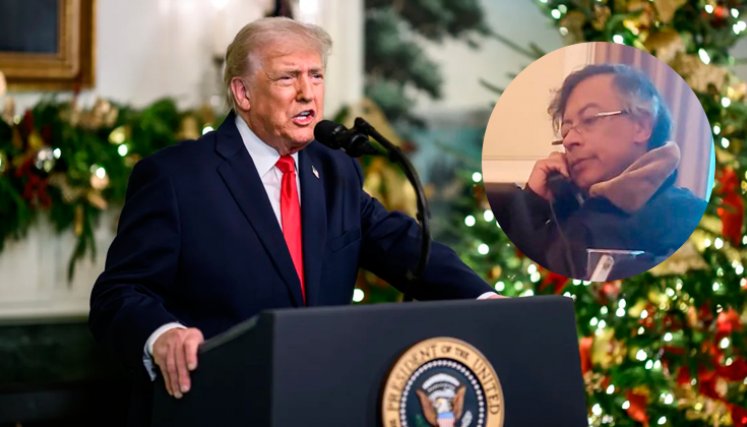 Donald Trump (Cortesía White House) y Gustavo Petro. 