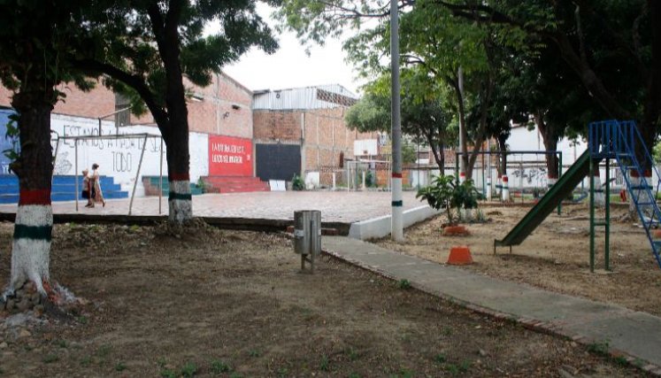 Uno de los parques en Tasajero no se ha podido recuperar al estar sobre terrenos privados.