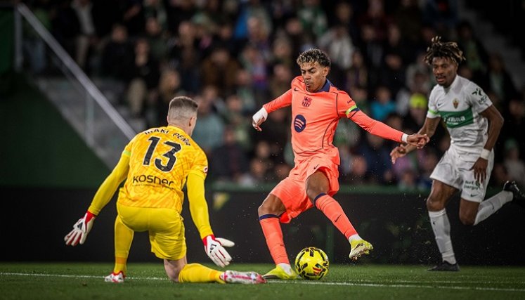 Lamine Yamal, volante del Barcelona.