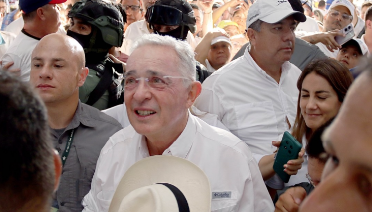 Álvaro Uribe Vélez, expresidente y candidato al Senado de la República.