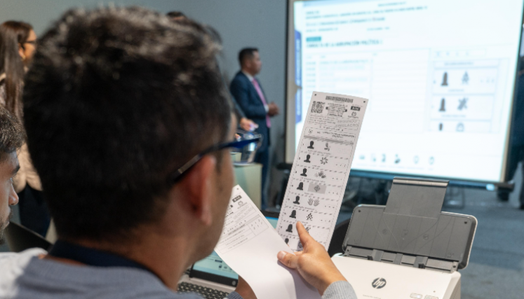 La Registraduría hizo simulacro al proceso electoral del ocho de marzo. 
