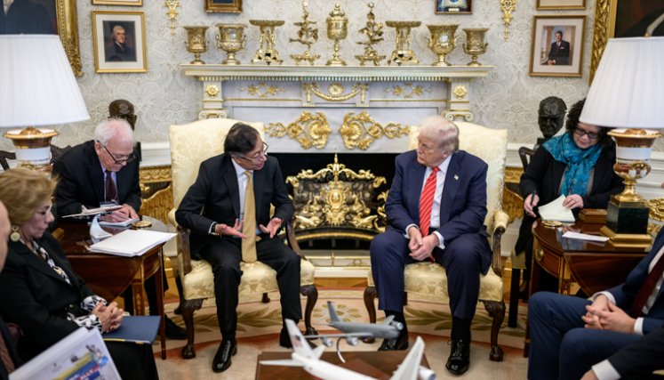 Donald Trump y Gustavo Petro. Foto @WhiteHouse