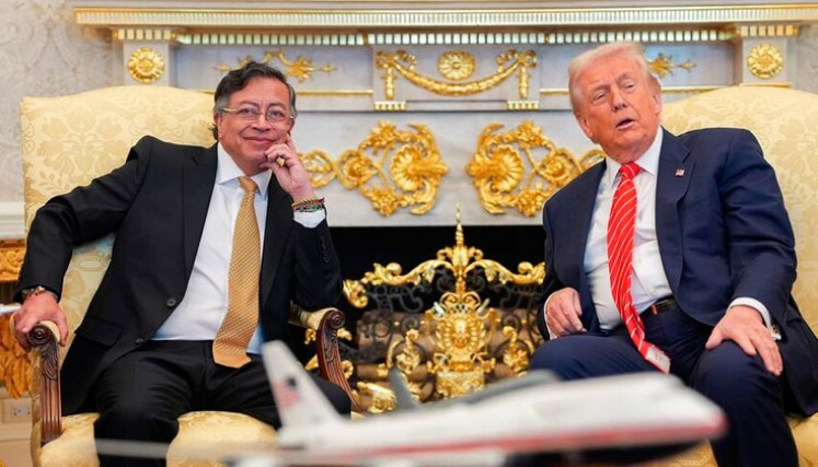 Dos horas duró el encuentro entre Petro y Trump; imágenes muestran buen ambiente