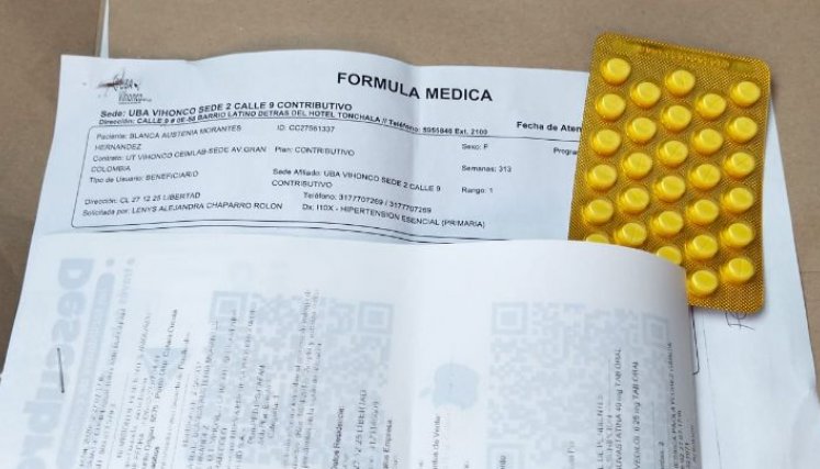 Los dispensarios de Nueva EPS apenas entregaban ayer un medicamento de cinco./Foto Cortesía