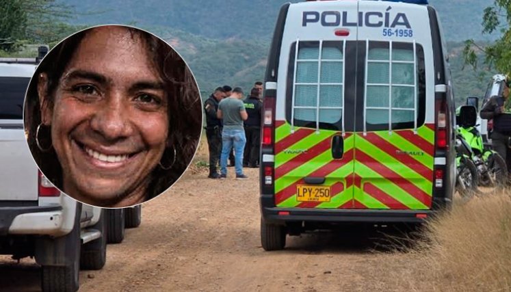 El cuerpo de la mujer trans apreció en una trocha cercana al Anillo Vial Occidental, frente al barrio Simón Bolívar. / cortesía y Stefany Peñaloza.