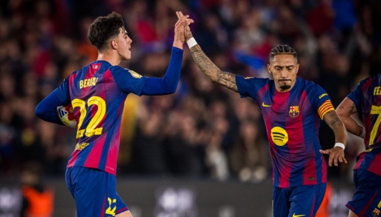 Marc Bernal, Rapinha y Lamine Yamal marcaron goles importantes, pero no le alcanzó Barcelona para pasar a la final. 