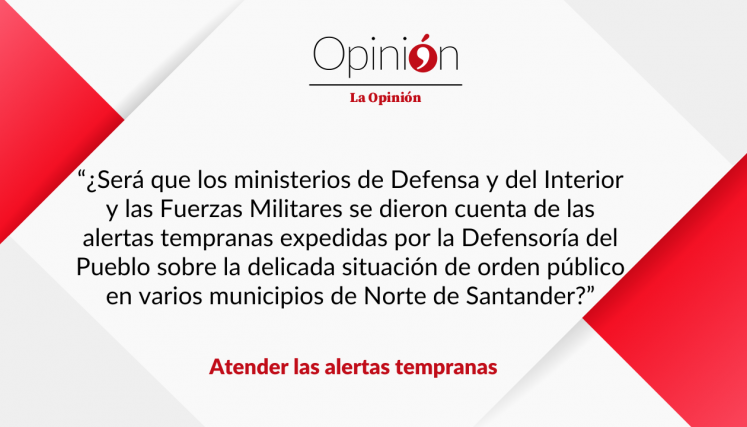 Atender las alertas tempranas