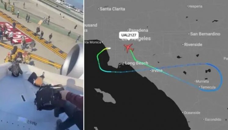 Pánico en el aire: avión de United Airlines sufrió incendio en motor y tuvo que aterrizar de emergencia en Los Ángeles