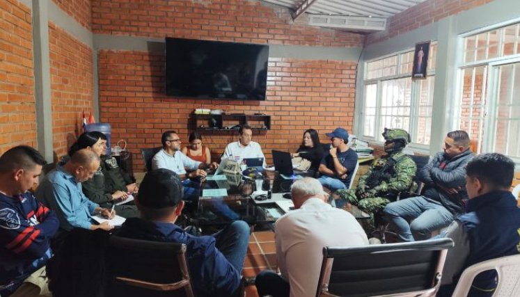 Comité de Gestión del Riesgo que se llevó a cabo ayer en Chinácota/Foto cortesía