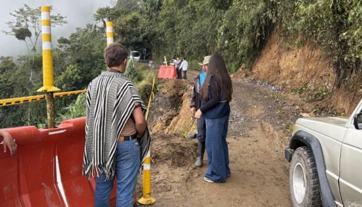 En el sitio San Pedro, de la vereda El Asilo, está ubicado el tramo crítico que obligó al cierre de la vía/Foto cortesía