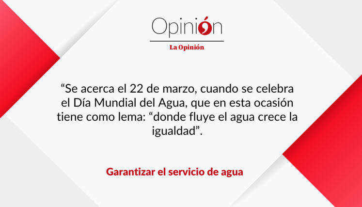 Garantizar el servicio de agua