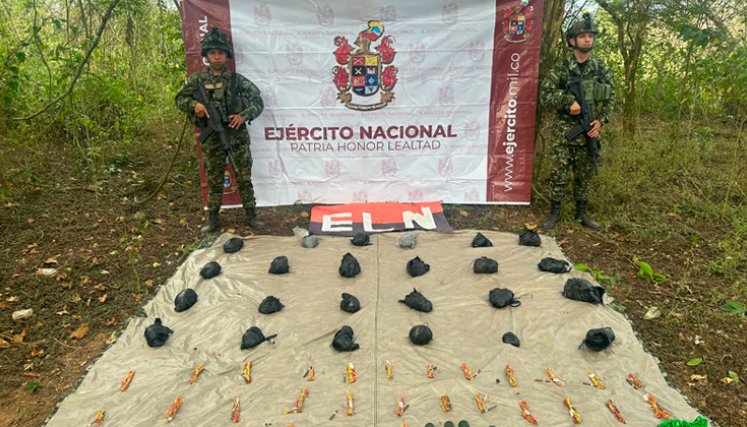 Incautan explosivos del Eln que serían usados para atentados en Norte de Santander