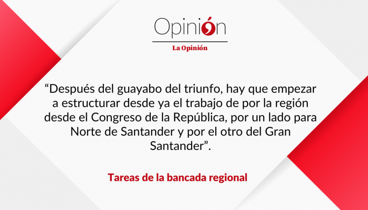 Tareas de la bancada regional