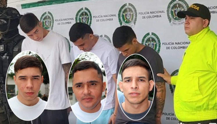 Ronald Cárdenas, Yeiner Castellanos y César Montes fueron enviados a la cárcel. / Foto cortesía