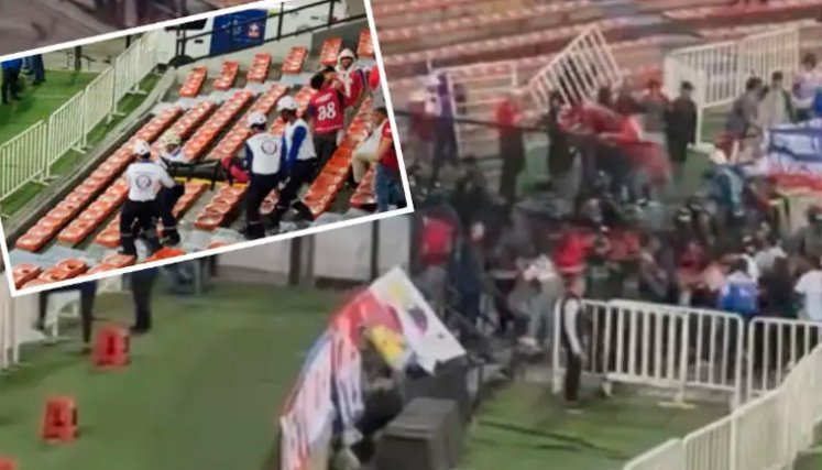 Desmanes en el partido Medellín vs. Junior 