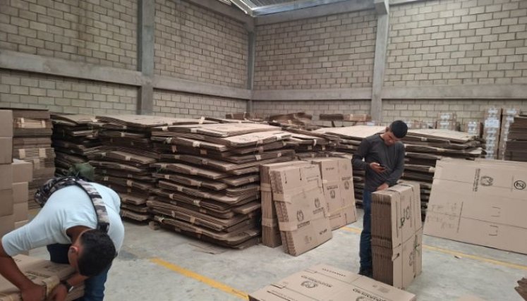 La Registraduría inició desde ayer el montaje de los puestos de votación./Foto cortesía