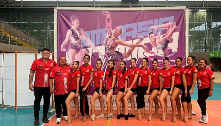 La selección Norte de gimnasia rítmica tuvo una buena presentación en Medellín.