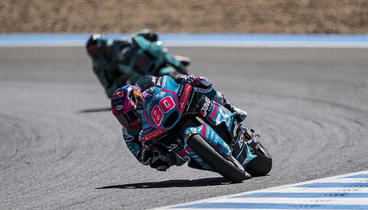 David Alonso logró hacer una gran carrera, pero la suerte no lo acompañó en Jerez.