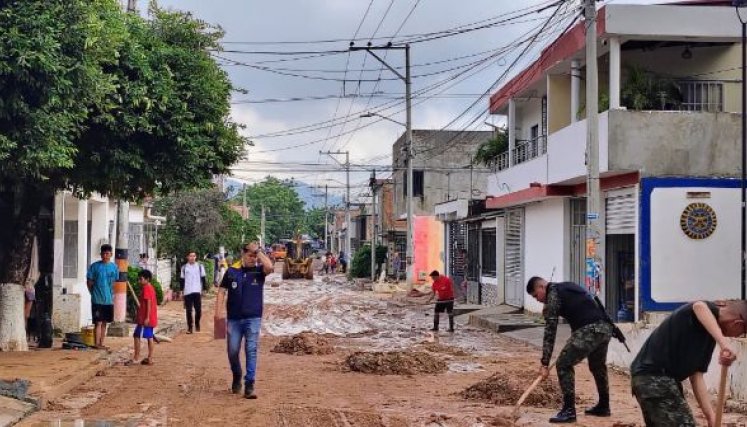 Barrio Chaparral tras las lluvias del martes
