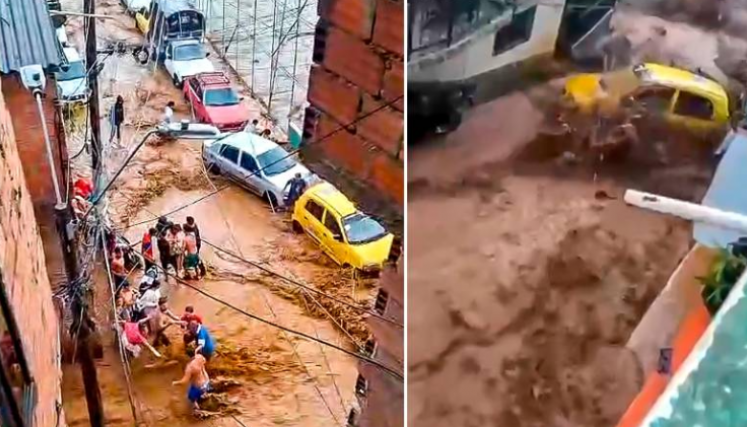 Emergencias tras aguacero en Medellín