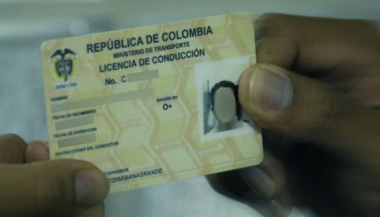Licencia de conducción. 