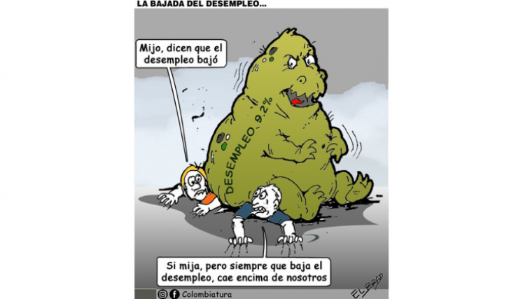 La bajada del desempleo...