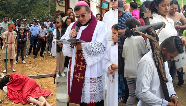 Así se vivió el tradicional viacrucis de Viernes Santo en Cúcuta, Pamplona, Ocaña y Tibú 