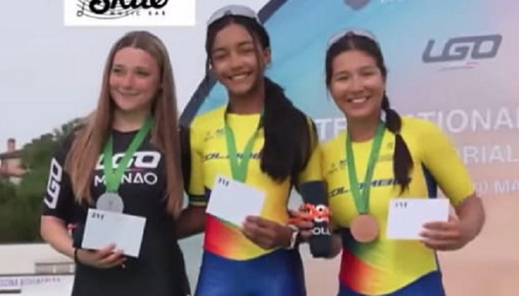 La patinadora cucuteña Ashly Acevedo  brilló en Italia.