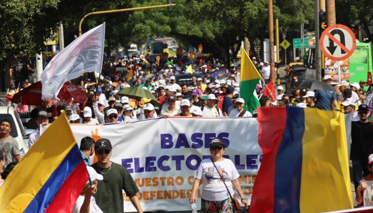 Así avanza la marcha en Cúcuta por la conmemoración del Día del Trabajador