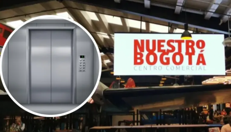 Muerto en ascensor, Bogotá. FOTO: Centro comercial Nuestro Bogotá y Sstock