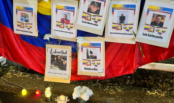 Velatón en el puente internacional Simón Bolívar.
