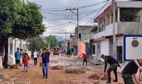 Barrio Chaparral tras las lluvias del martes