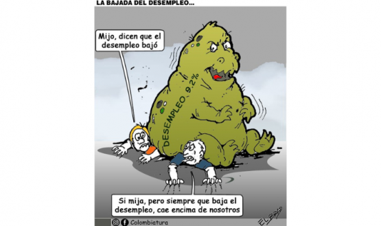 La bajada del desempleo...