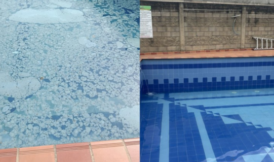 El antes y después del agua que llegó al conjunto Arboretto.