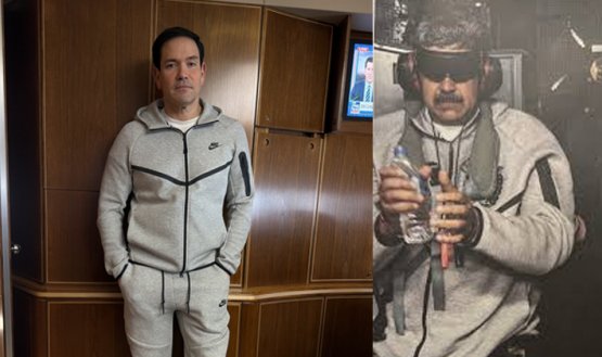 ¿La misma sudadera de Maduro? Foto de Marco Rubio rumbo a China causó revuelo