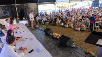 En Tibú, ayer, el presidente Gustavo Petro presentó los avances de los planes para el Catatumbo/Foto Presidencia de la república
