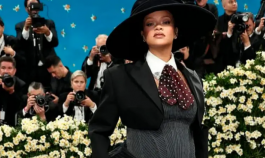 Rihana luce su tercer embarazo en la Met Gala
