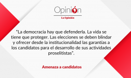 Amenaza a candidatos