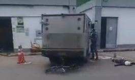Carro de valores, Soacha. Foto:  Captura de video de X Portal La Verdad @portallaverdad_