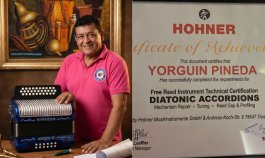 El cucuteño que afinó sueños: Yorguin Pineda fue certificado por Hohner Alemania.