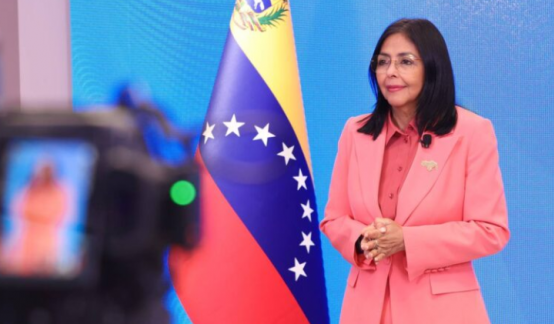 Delcy Rodríguez, presidenta interina de Venezuela. 