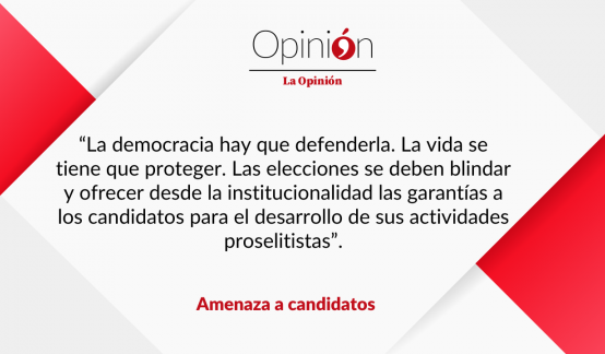 Amenaza a candidatos