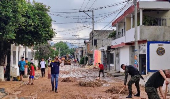 Barrio Chaparral tras las lluvias del martes