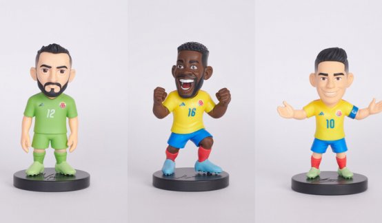 Los más fieles hinchas de la Selección Colombia podrán llevarse las figuras de los jugadores a casa