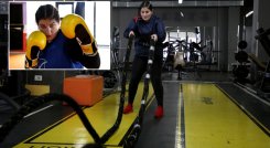 La boxeadora entrena entre 5 y 6 horas diarias. Al comienzo, sufrió discriminación. / Foto AFP