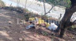 El cuerpo fue cubierto con fundas por los moradores de esa zona. 