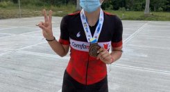 Alejandra Mariño, patinadora cucuteña, medallista panamericana.