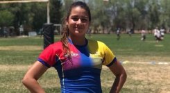 Celine Cadavid, jugadora de rugby./ Foto: Cortesía