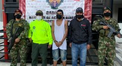 El hombre capturado quedó a disposición de la Fiscalía. / Foto: Ejército Nacional
