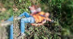 Los cuerpos de los dos hombres aparecieron uno encima del otro.